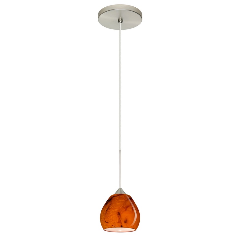 Besa 1XT-5605HB-SN Tay Tay One Light Pendant Satin Nickel