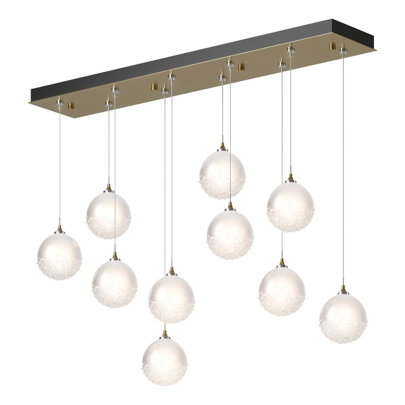 Fritz Globe 10-Light Pendant Modern Brass
