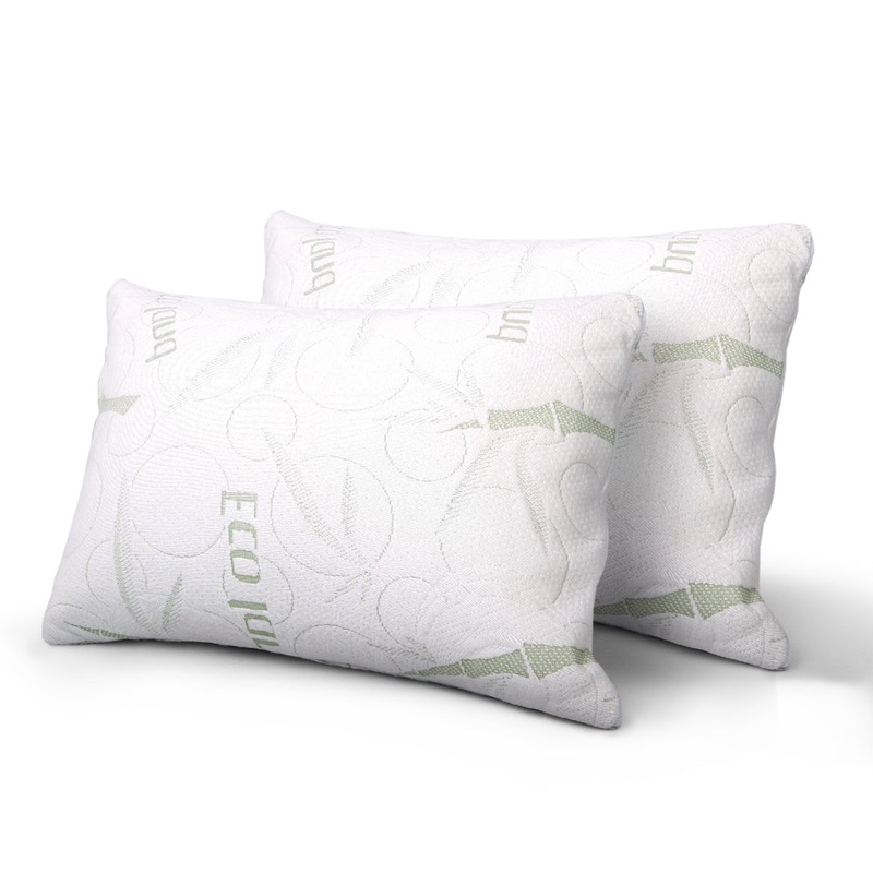 Giselle Bedding Memory Foam Pillow Bamboo Twin Pack