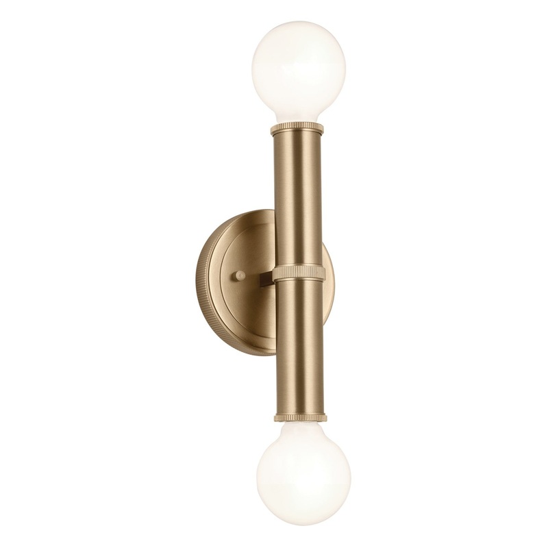 Kichler 55159CPZ Two Light Wall Sconce, Champagne Bronze