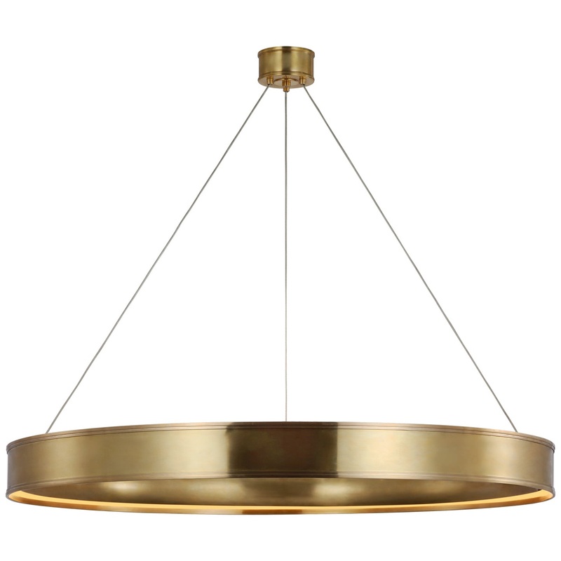 LED Chandelier from the Connery Collection in Antique-Burnished Brass Finish by Visual Comfort Signature