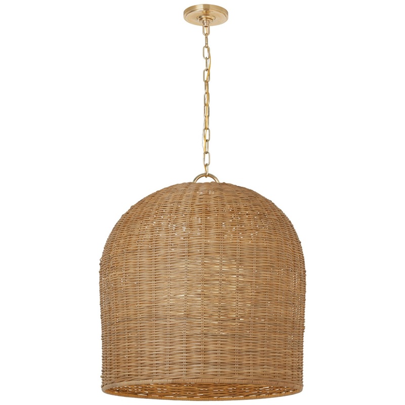 LED Pendant from the Nancy Collection in Soft Brass Finish by Visual Comfort Signature