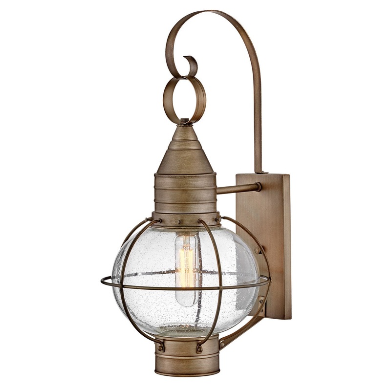 LED Wall Mount Lantern from the Cape Cod Collection in Burnished Bronze Finish by Hinkley