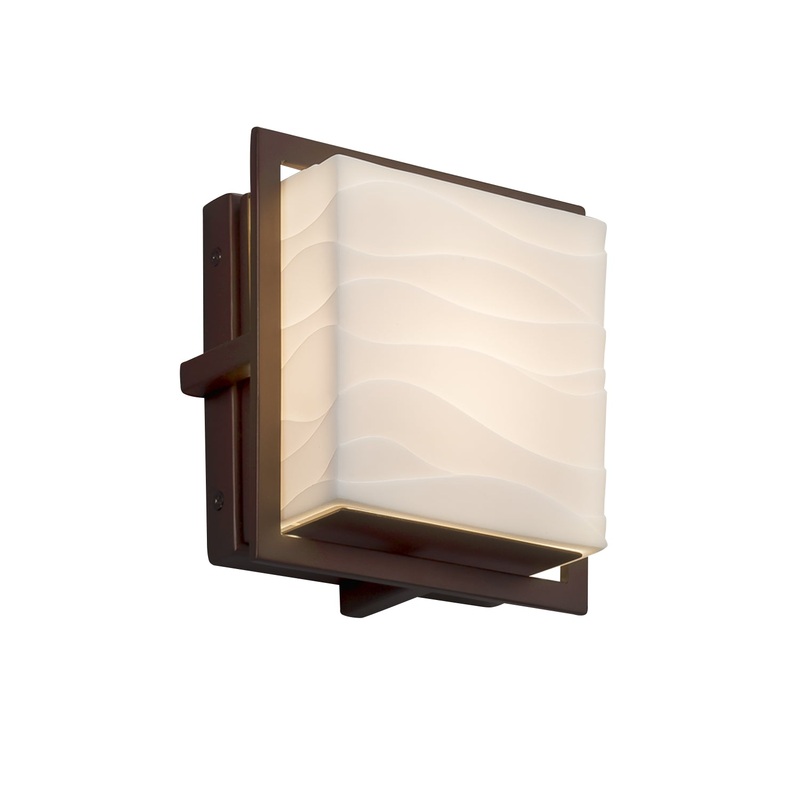 LED Wall Sconce from the Porcelina Collection in Dark Bronze Finish by Justice Designs