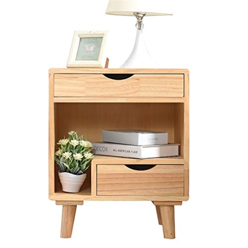 LICHUAN Tavolo da Comodino Moderno del Comodino del Comodino della tavola del Comodino della tavola del Comodino con cassetto di stoccaggio Aperto per Il Soggiorno Mobili da Camera da Letto