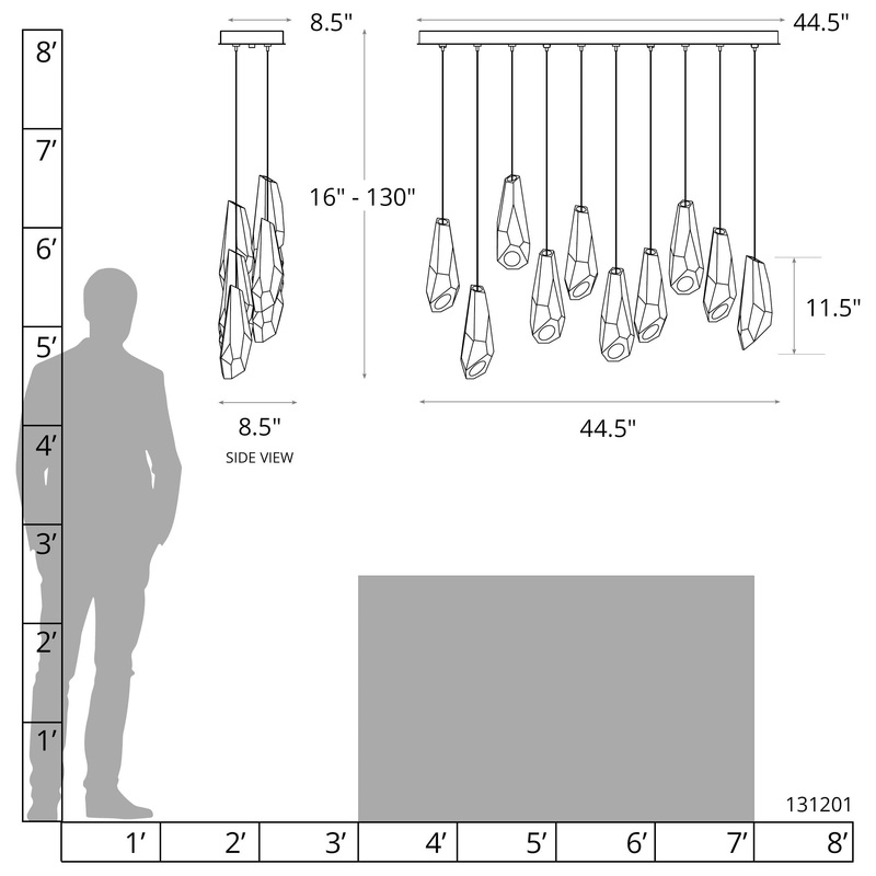 Luma 10-Light Large Crystal Pendant Ink