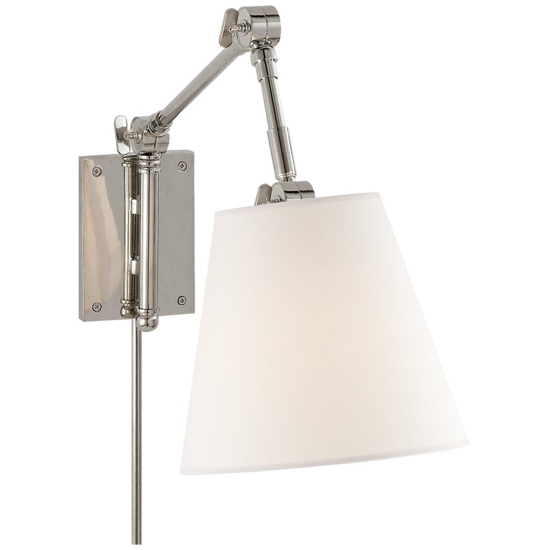 One Light Wall Sconce from the Graves Collection in Polished Nickel Finish by Visual Comfort Signature