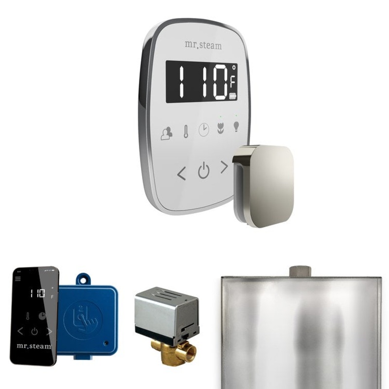 Steam Kit ButlerFlex White/Polished Chrome Control Package for MS90 to MSSUPER3
