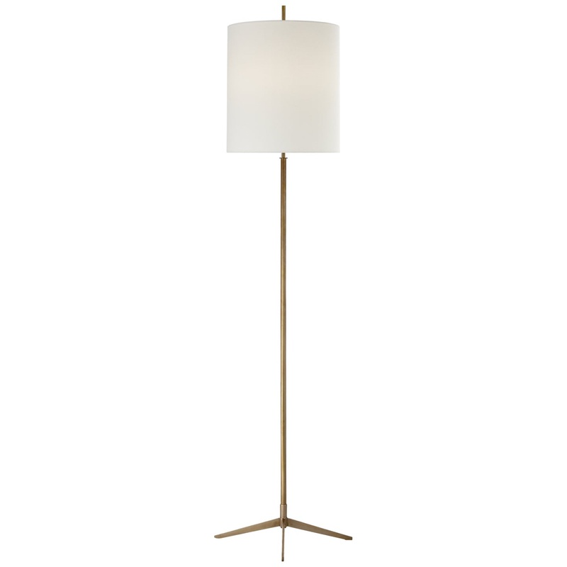Two Light Floor Lamp from the Caron Collection in Hand-Rubbed Antique Brass Finish by Visual Comfort Signature