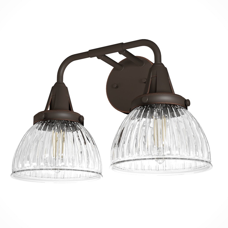 Two Light Vanity from the Cypress Grove Collection in Onyx Bengal Finish by Hunter