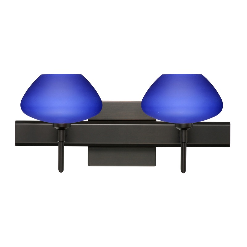 Two Light Wall Sconce from the Peri Collection in Bronze Finish by Besa