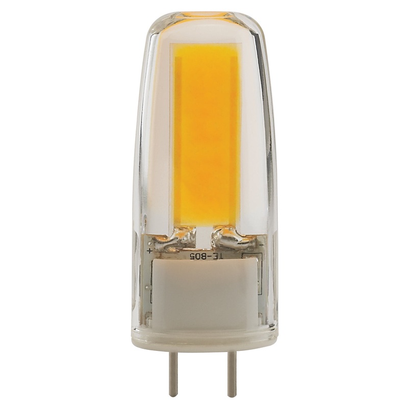 4 Watt, JC LED, Clear, 3000K, G8 base, 120-130 Volt Light Bulb by Satco