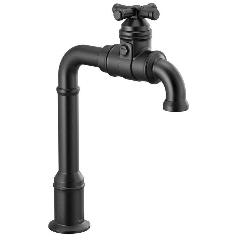 Bar Faucet Pivotal ADA Matte Black 1 Hole Brass 7-9/16 Inch 1.5 Gallons per Minute