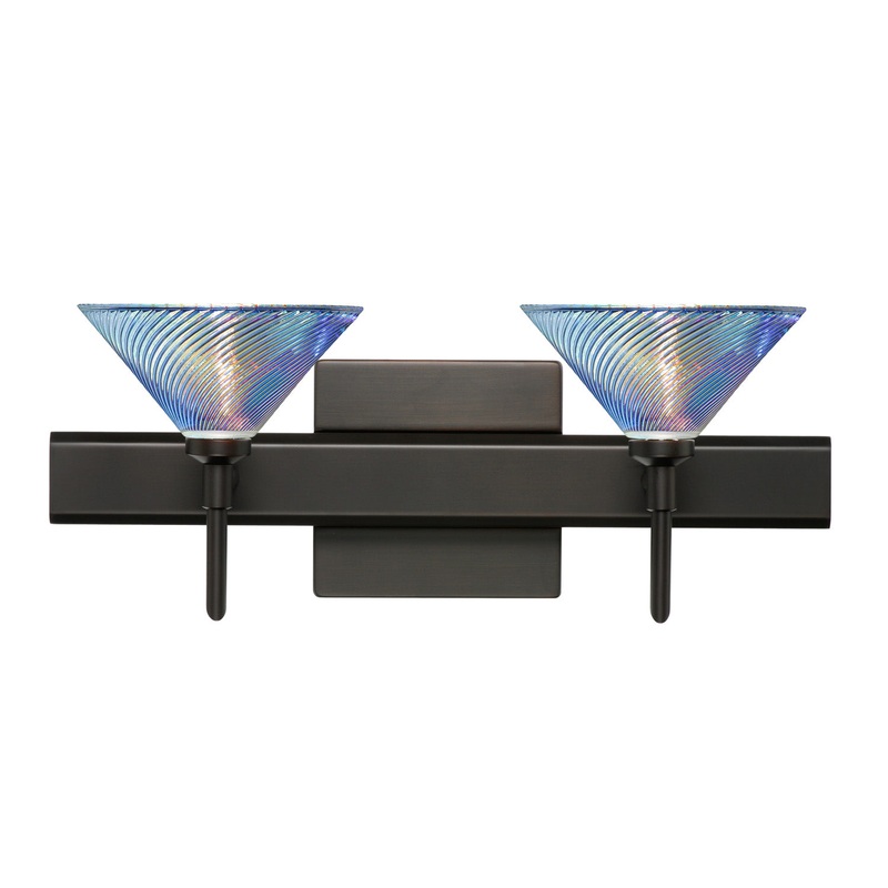 Besa 2SW-550493-BR-SQ Kona Two Light Wall Sconce Bronze