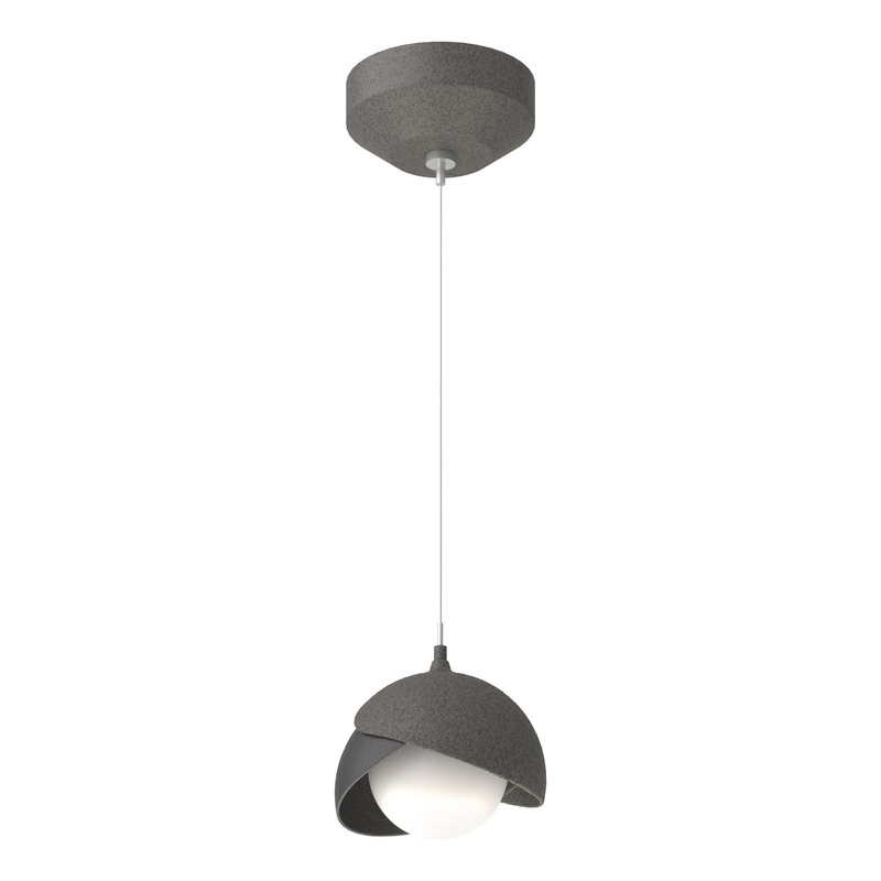 Brooklyn Double Shade Low Voltage Mini Pendant Natural Iron Black