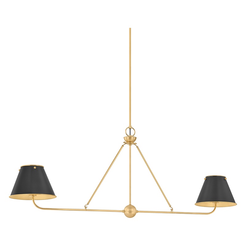 Burghley 2-Light Linear Aged Brass/Distressed Bronze