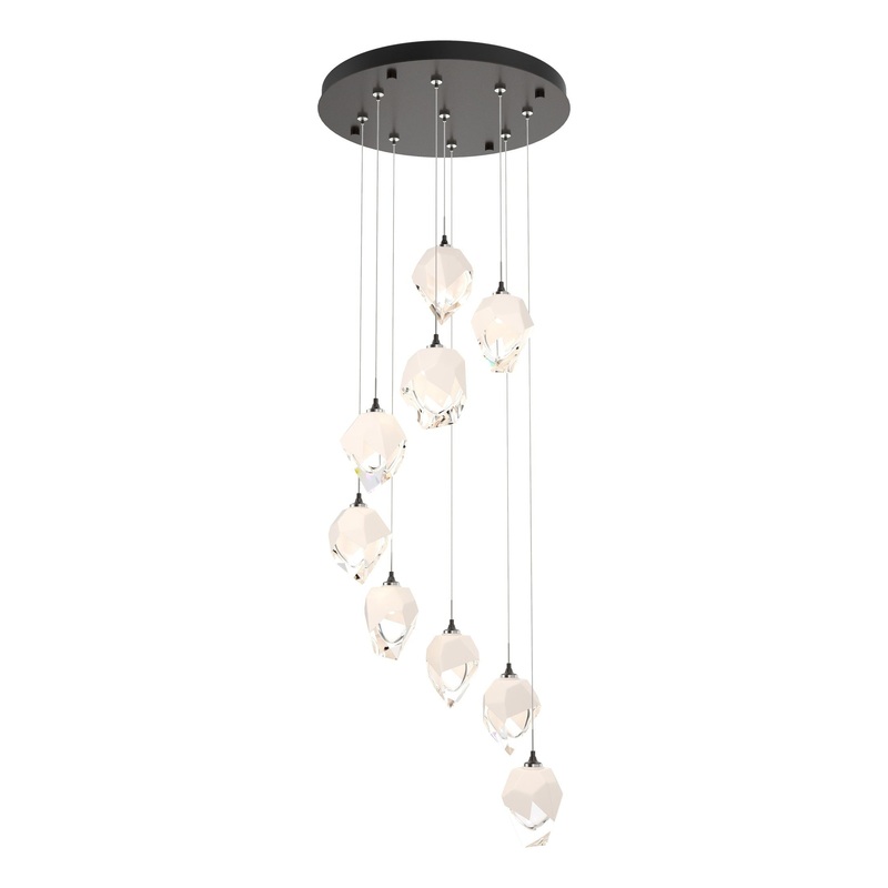 Chrysalis 9-Light Small Crystal Pendant Oil Rubbed Bronze White Crystal (WP)