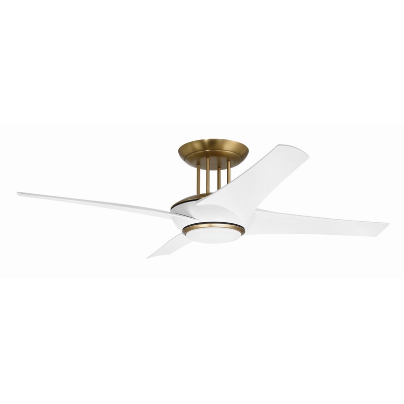 Craftmade CAM54WSB4 Cam 54″Ceiling Fan White/Satin Brass