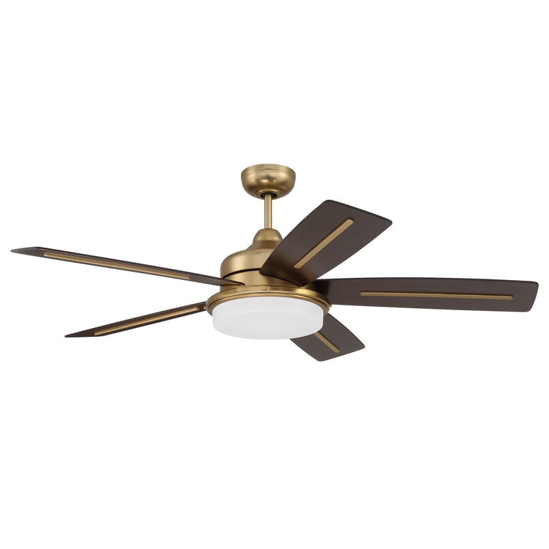 Craftmade DRW54SB5 Drew 54″Ceiling Fan Satin Brass