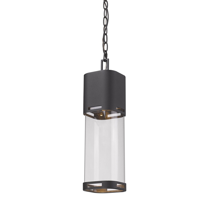 LED Outdoor Chain Light from the Lestat Collection in Black Finish by Z-Lite