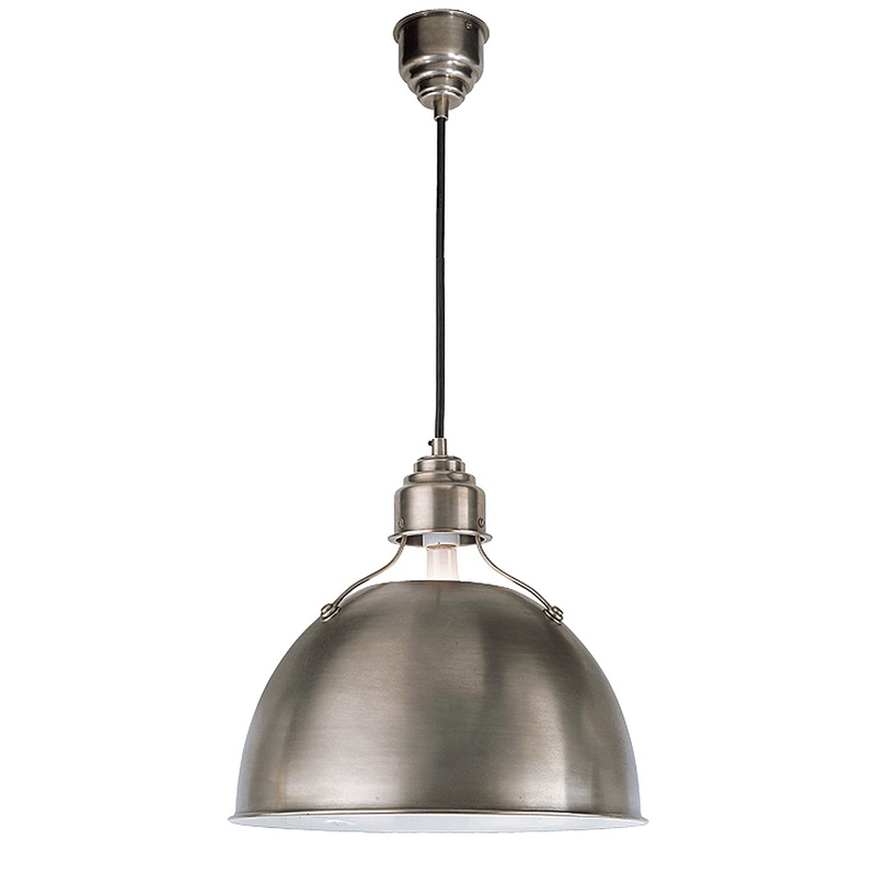 One Light Pendant from the Eugene Collection in Antique Nickel Finish by Visual Comfort Signature