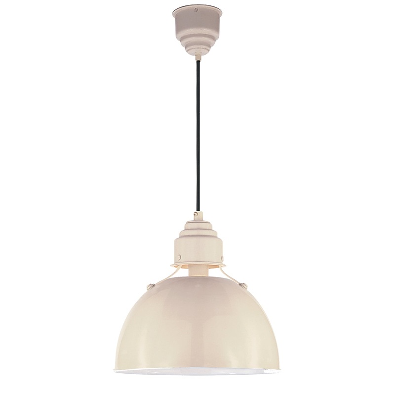 One Light Pendant from the Eugene Collection in Lightly Antique White Finish by Visual Comfort Signature