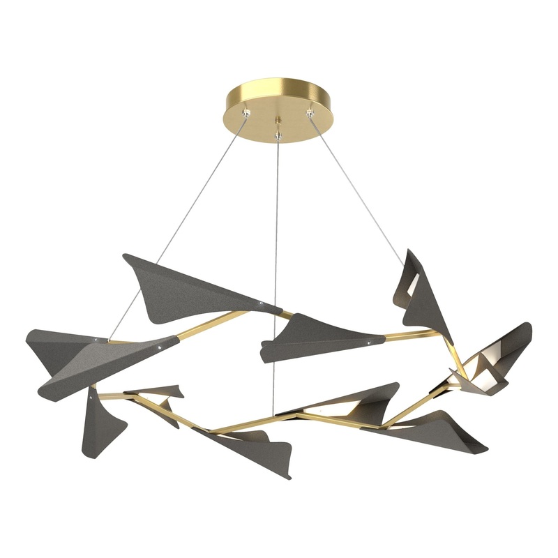Plume 12-Light LED Pendant Modern Brass Natural Iron