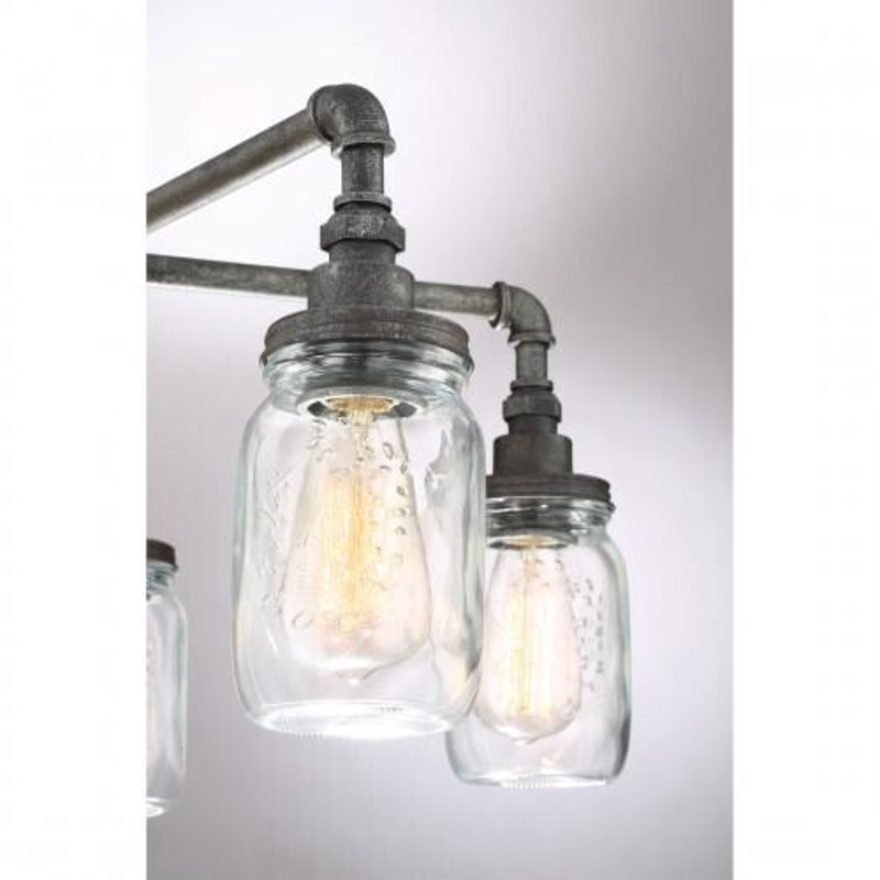 Quoizel SQR5005RK Squire 5 light chandelier rustic  blk Chandelier