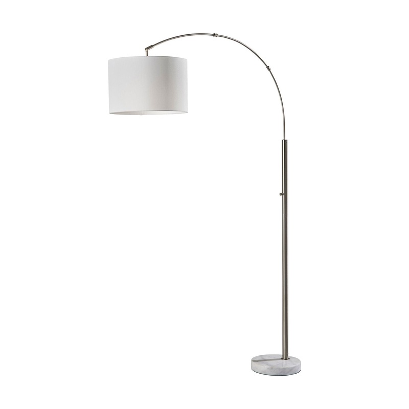 Rigley Arc Lamp Brushed Steel