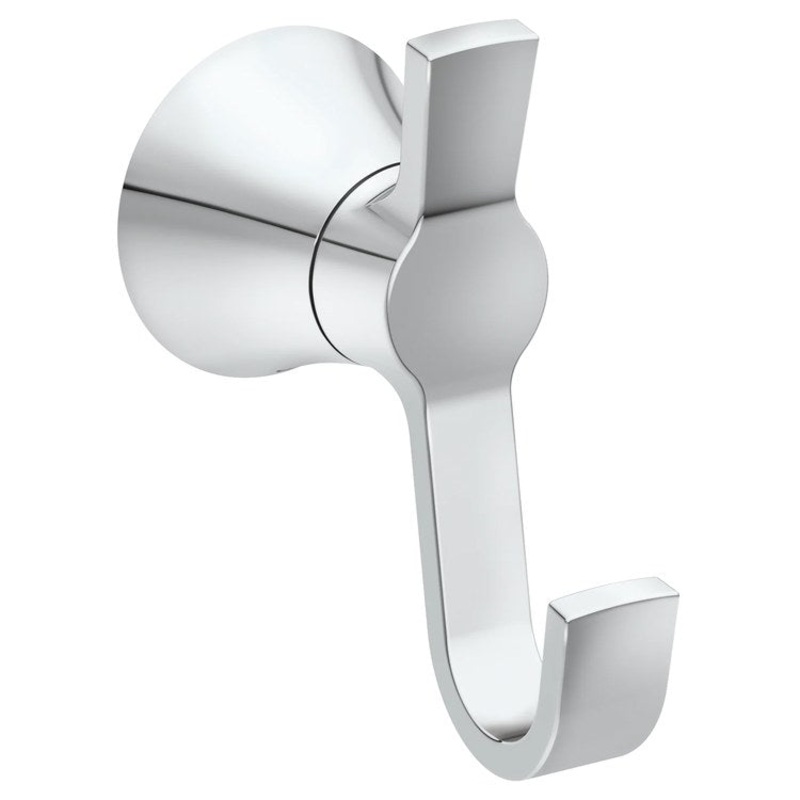 Robe Hook JASE Double Chrome 3-1/4 Inch Wall Mount Zinc
