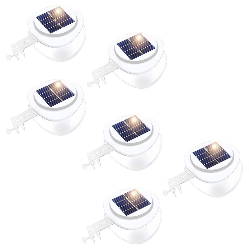 Solar Multipurpose Light 6-Piece, White w/ Screw & Mount, Energy-Saving