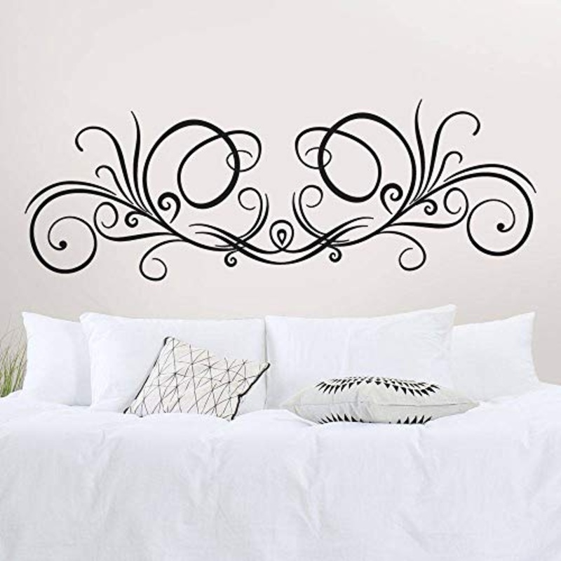 T-MK356 – Adesivi per testiera del letto, 50 x 140 cm, colore: Nero