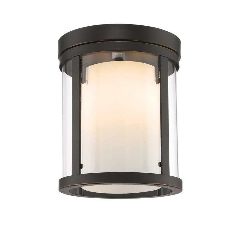 Three Light Flush Mount from the Willow Collection in Olde Bronze Finish by Z-Lite