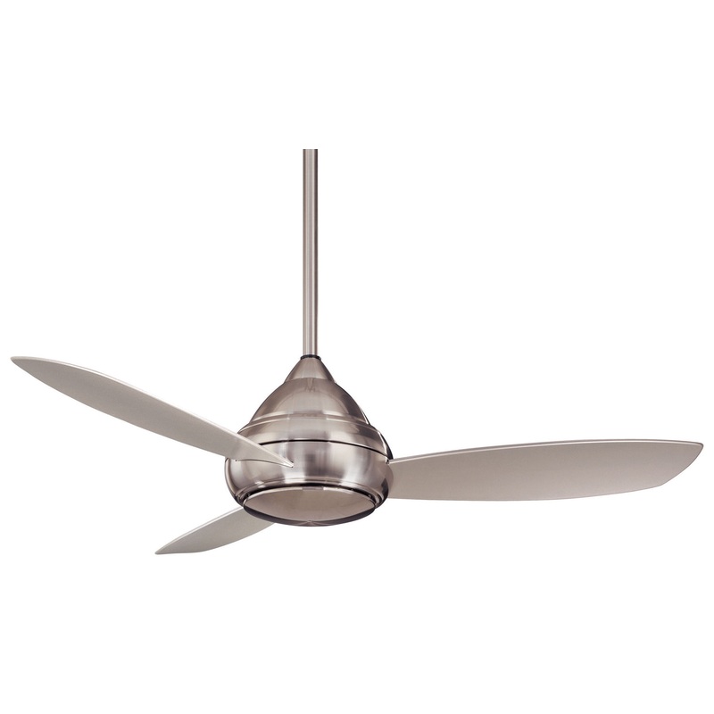 3-blade Concept L Wet 52″ Led 52″ Ceiling Fan by Minka Aire (Wet Rated) Brushed Nickel Wet/Brushed Nickel Wet
