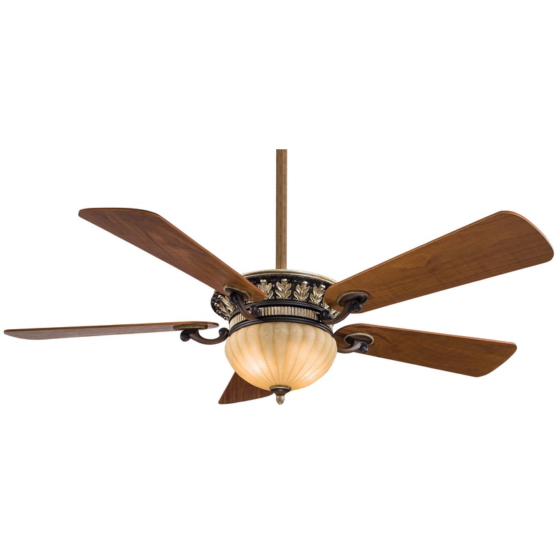 5-blade Volterra I Led 52″ Ceiling Fan by Minka Aire (Dry Rated) Belcaro Walnut/Natural Walnut