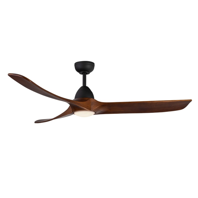 60″Ceiling Fan from the Baylor Collection in Matte Black/Dark Walnut Finish by Kuzco Lighting