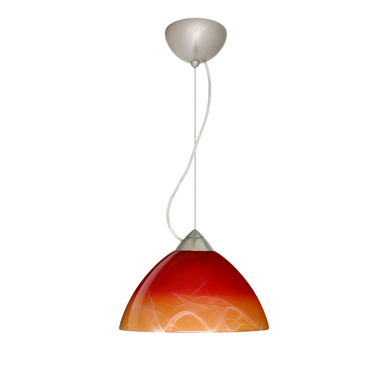 Besa 1KX-4201SL-LED-SN Tessa One Light Pendant Satin Nickel
