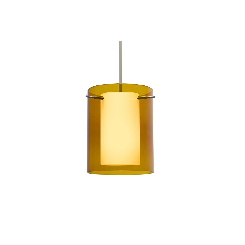 Besa 1TT-G00607-SN Pahu One Light Pendant Satin Nickel