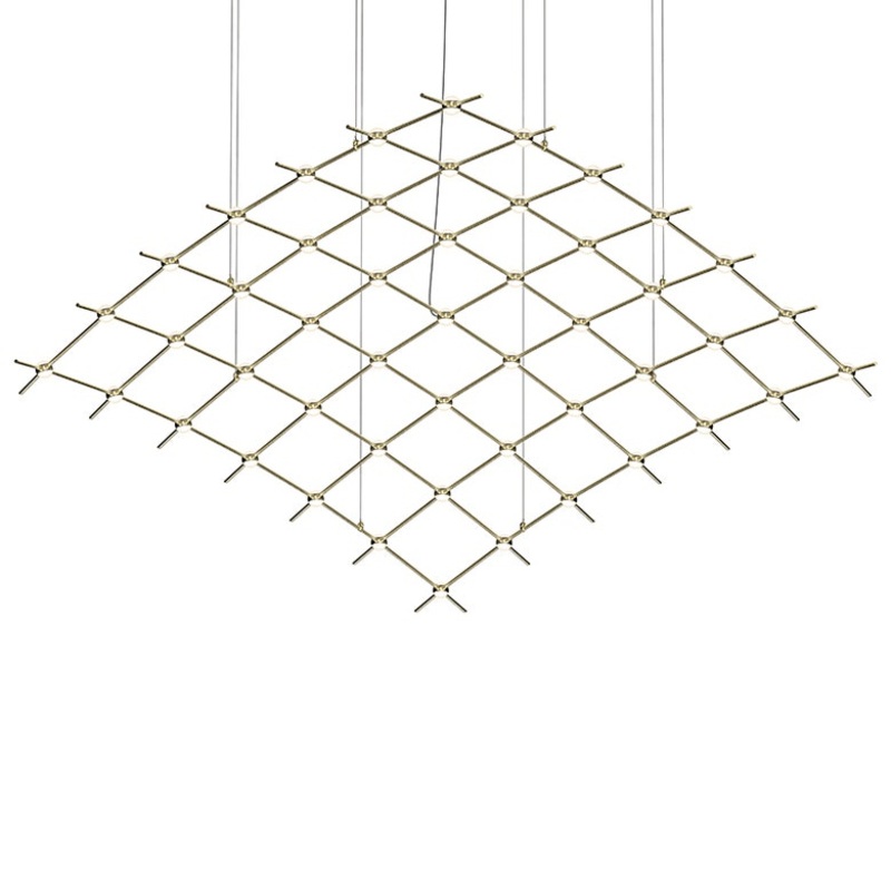 Constellation Aquarius Major Satin Brass with White Optical Acrylic 2700K 10′ Adjustable Cord/Cable