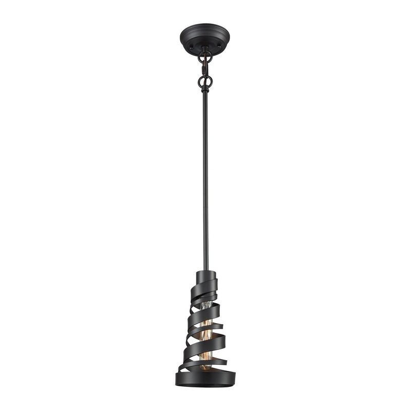 ELK Home 65182/1-LA Zabrina One Light Mini Pendant Oil Rubbed Bronze