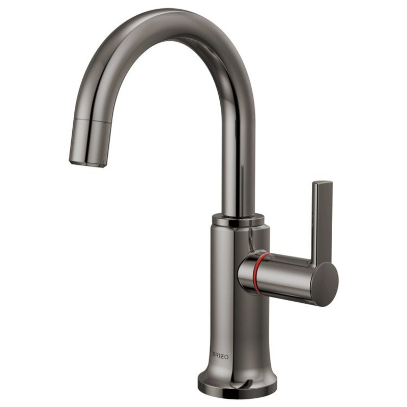 Hot Water Dispenser Kintsu Instant Faucet 1 Lever ADA Arc 360 DEG Swivel Lumicoat Black Onyx