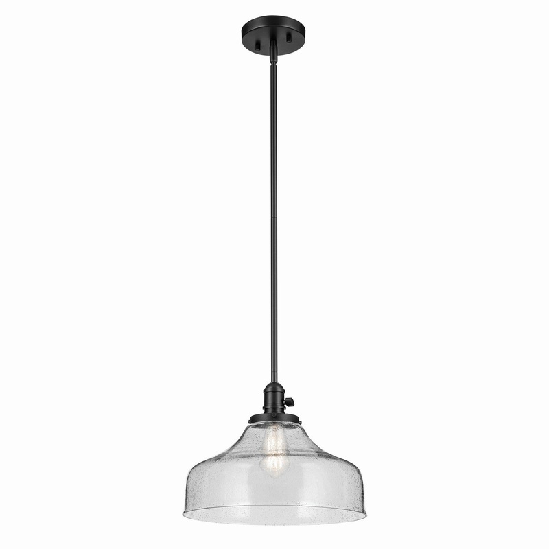 Kichler 43906BK One Light Pendant, Black