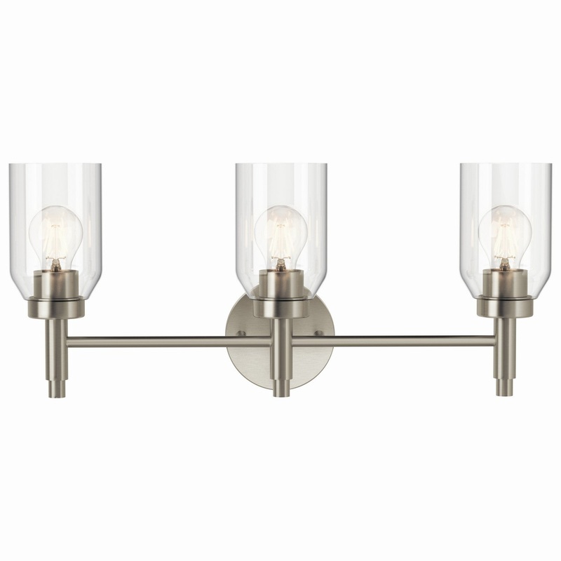 Kichler 55185NI Three Light Vanity, Brushed Nickel
