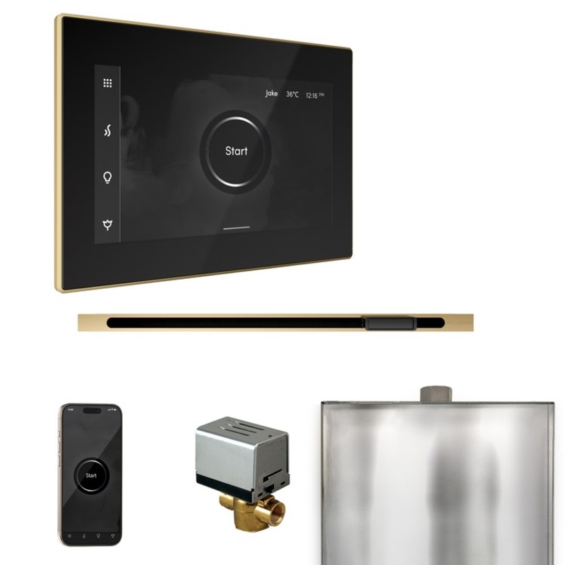 Steam Kit xButler Linear Black/Satin Brass Control Package for MS90 to MSSUPER3