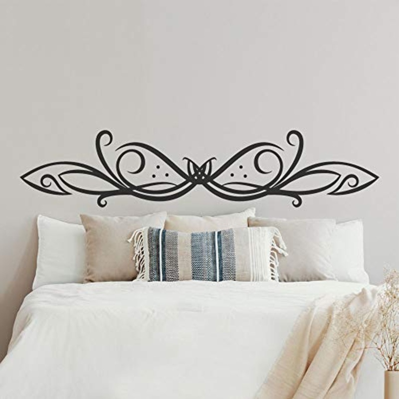 T-MK443 – Adesivi per testiera del letto, 30 x 140 cm, colore: Nero