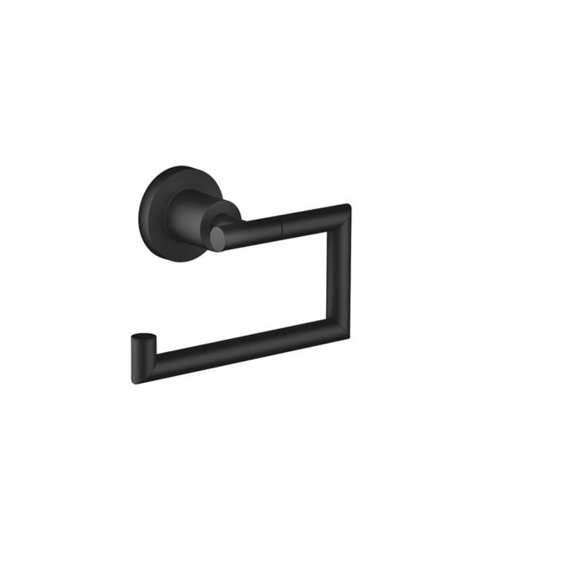 Toilet Paper Holder TARA Less Cover Matte Black Brass Alloy 2-7/8 Inch Wall Mount