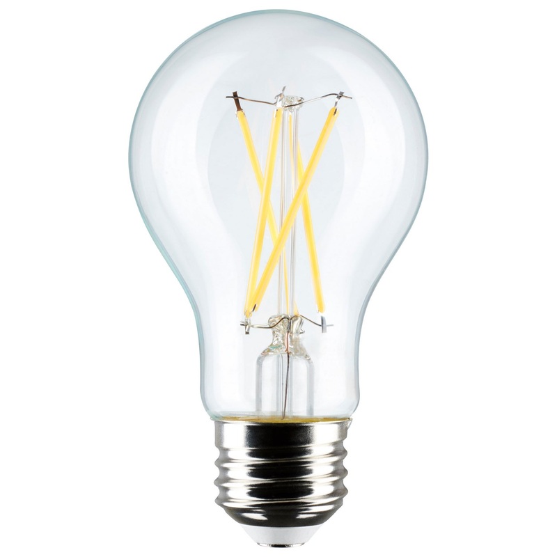 8 Watt A19 LED – Clear – 2700K – Medium Base – 120 Volt – 4-Pack Light Bulb by Satco