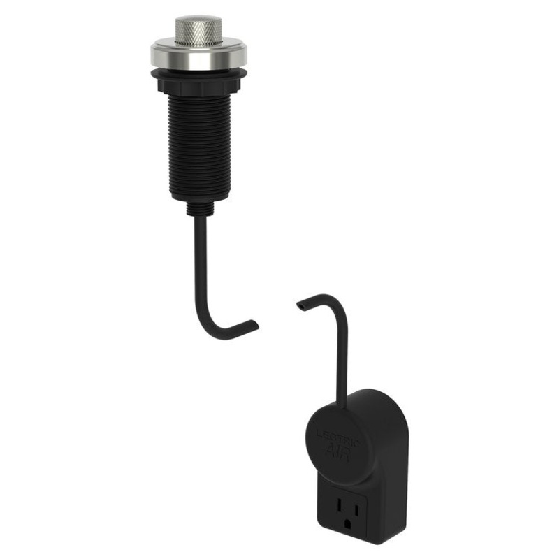 Air Activation Switch Muncy Disposer with Power Adapter Polished Nickel Brass