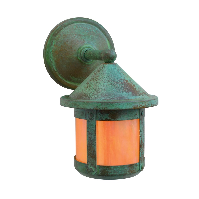 Arroyo BB-6SWGW-VP Berkeley One Light Wall Mount Verdigris Patina