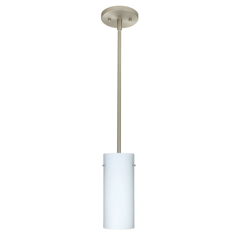 Besa 1TT-412307-SN Stilo One Light Pendant Satin Nickel